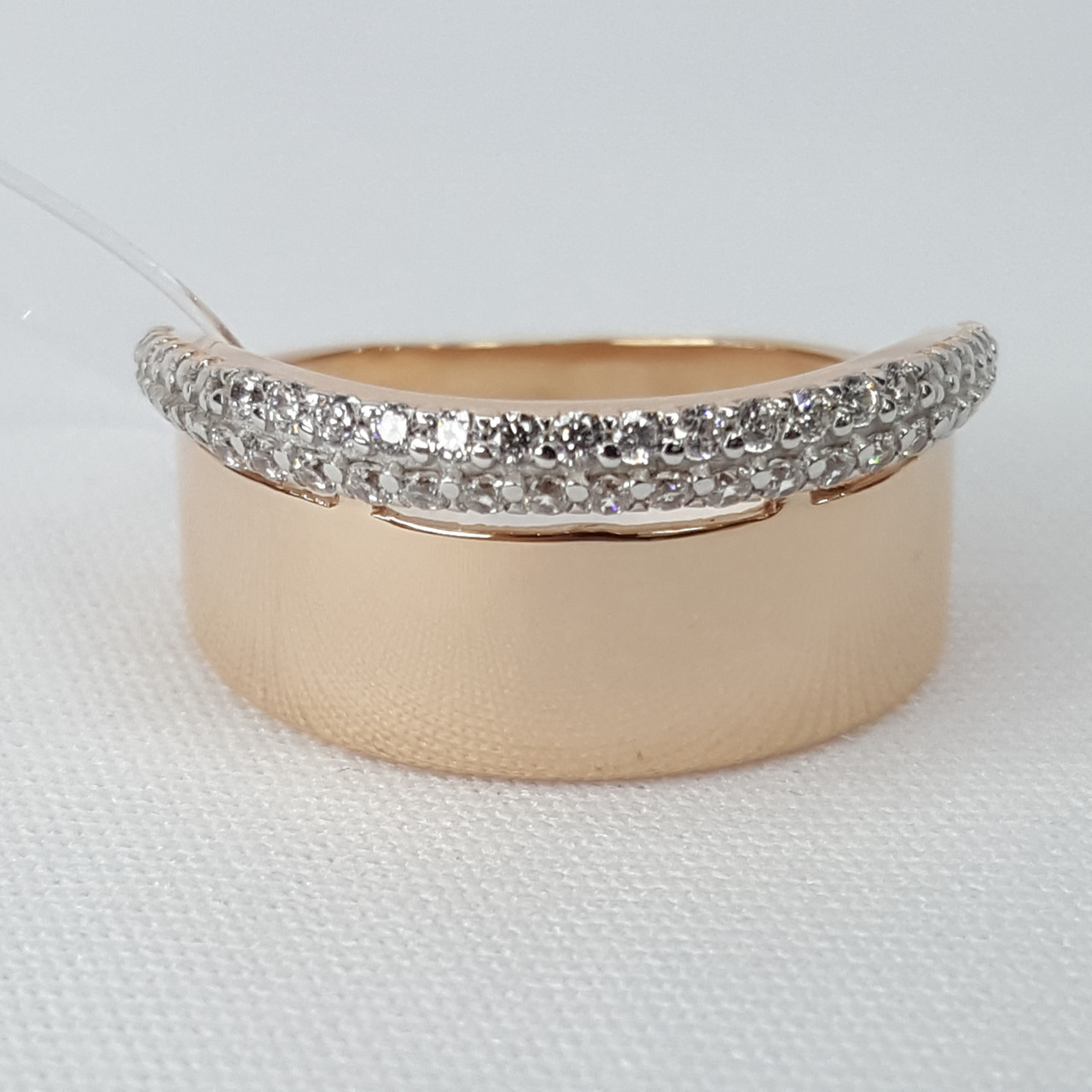 Серебряное кольцо Фианит Aquamarine 68683А.6 позолота