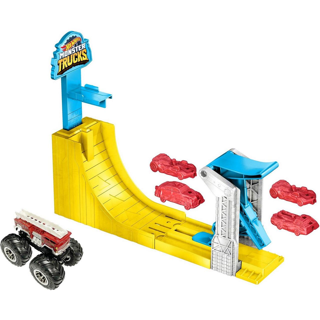 Hot Wheels Трюковой набор Monster Trucks. Большой воздушный удар, Хот Вилс GYC81 - фото 2 - id-p96874595