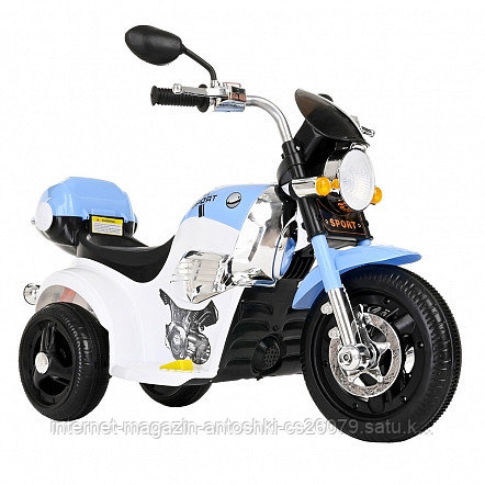 PITUSO Электромотоцикл X-818, 6V/4Ah*1,15W*1,колеса пластик,свет,муз.,59*34*31 см,Синий/Blue