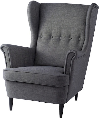 IKEA классическое кресло, обивка ткань СТРАНДМОН 20419884