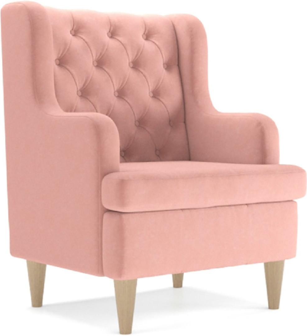 Hoffmann классическое кресло, обивка вельвет Dublin A pink