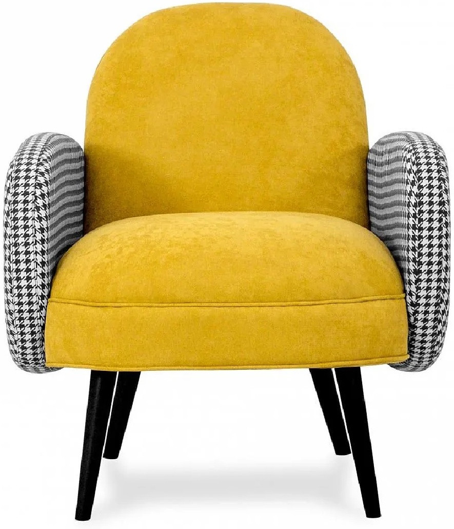 Hoffmann классическое кресло, обивка ткань Bordo A yellow