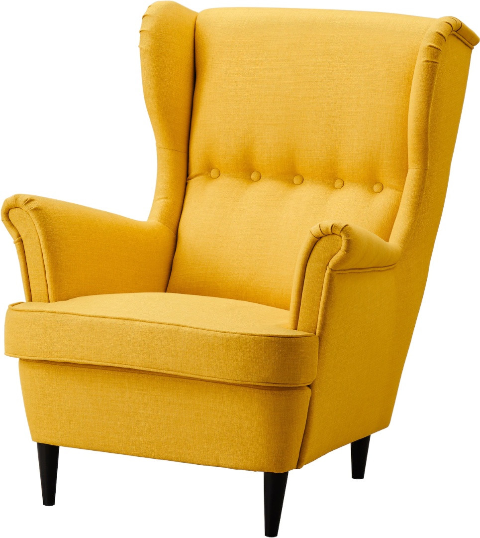 IKEA классическое кресло, обивка ткань Страндмон 804.199.42