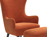 Hoffmann классическое кресло, обивка вельвет Dallas orange, фото 2