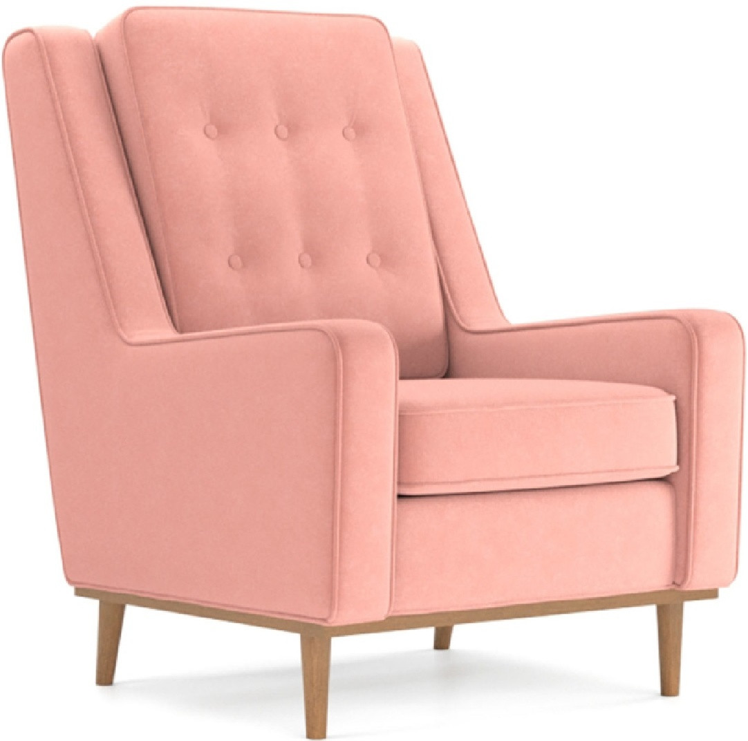 Hoffmann классическое кресло, обивка ткань Scott Dis pink