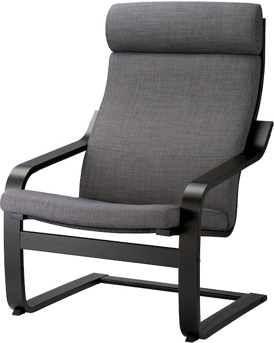 IKEA классическое кресло, обивка ткань Поэнг 393.028.03