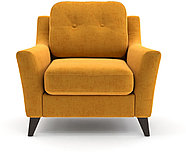 Hoffmann классическое кресло, обивка ткань Raf C yellow, фото 2