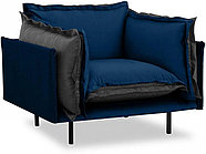 Hoffmann классическое кресло, обивка ткань, вельвет Barcelona Blue2, фото 2