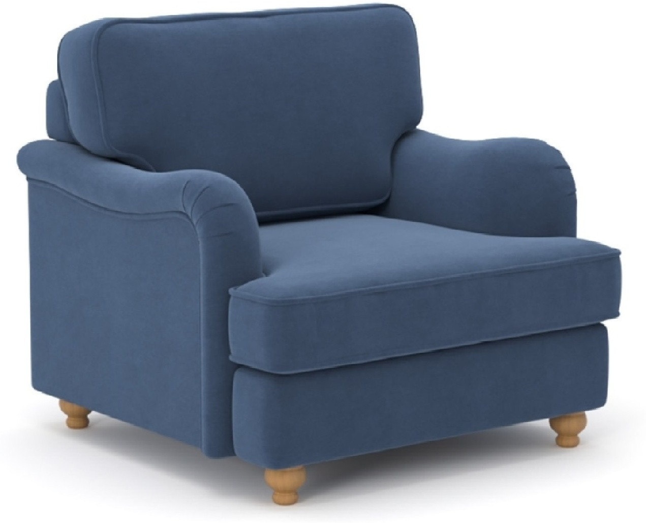 Hoffmann классическое кресло, обивка ткань Orson blue 128