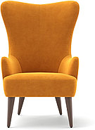Hoffmann классическое кресло, обивка вельвет Dallas yellow, фото 2