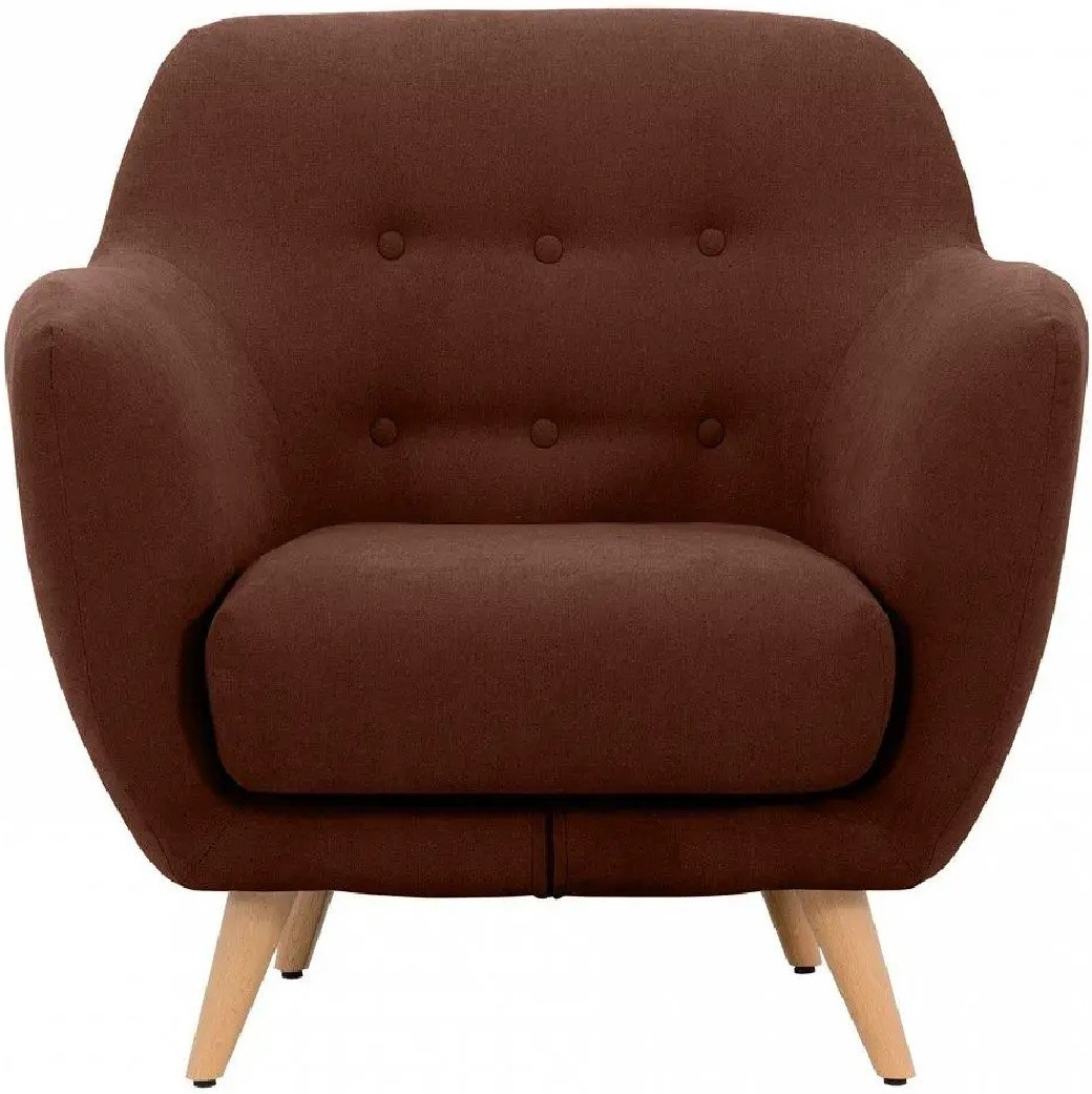 Hoffmann классическое кресло, обивка ткань Loa Brown