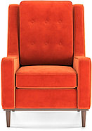 Hoffmann классическое кресло, обивка ткань Scott Dis orange, фото 2
