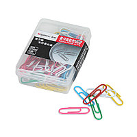 Скрепки металлические Comix B3507, 29 мм., цветные в ассортименте (коробка 100 скрепок)