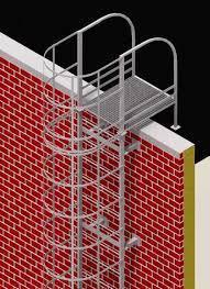 Определение прочности наружной вертикальной (с ограждением) пожарной лестницы