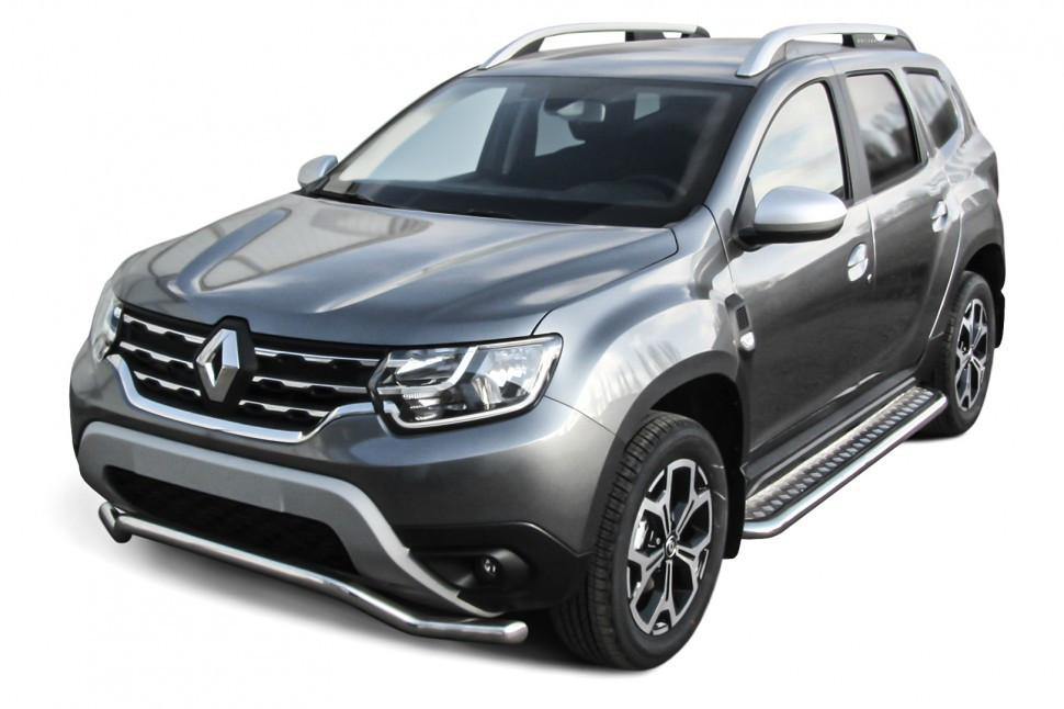Защита переднего d57 бампера "волна" Renault Duster (2020-2022)