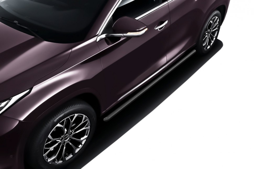 Защита порогов d57 труба черная Chery Exeed TXL (2021-2022)