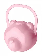 Футляр для пустышек С431304805 Мишка (16шт) БЫТПЛАСТ розовый