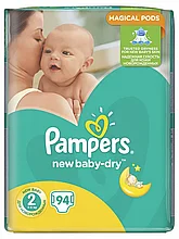 Подгузники Pampers New Baby-Dry 4-8 кг, размер 2, 94 шт.