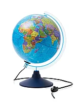 Глобус "ДЕНЬ И НОЧЬ" с двойной картой - политической Земли и звездного неба с подсветкой 25 см Ке012500278