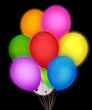 Набор воздушных светящихся шаров PM 1462-6 30см. (2,8g) цвет в асс. 5шт