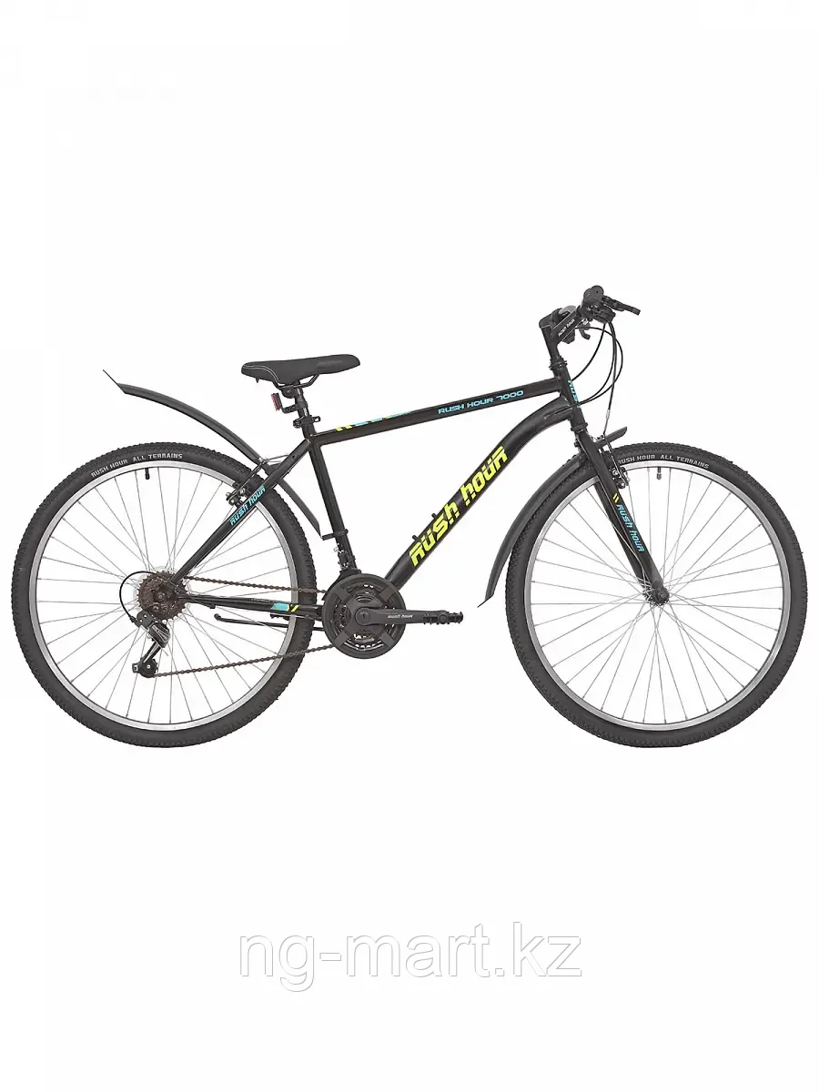 Велосипед горный 27,5" 7000 V-brake ST 18ск RUSH HOUR черный - фото 1 - id-p96950931
