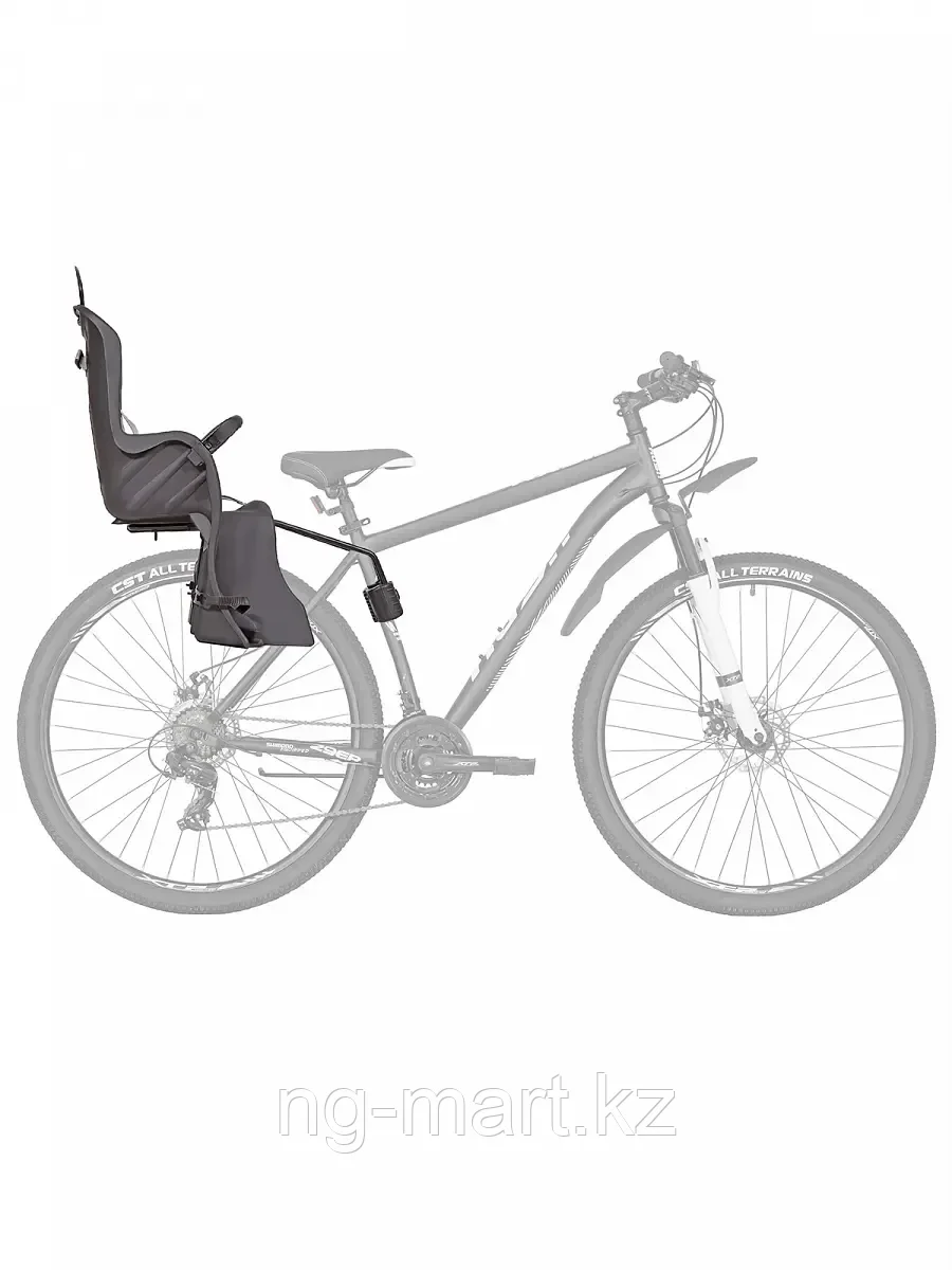 Велокресло с креплением на багажник/ за подседельную трубу до 22кг серый - фото 5 - id-p96950985