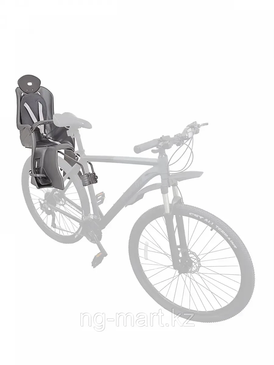 Велокресло с креплением на багажник/ за подседельную трубу до 22кг серый - фото 6 - id-p96950985