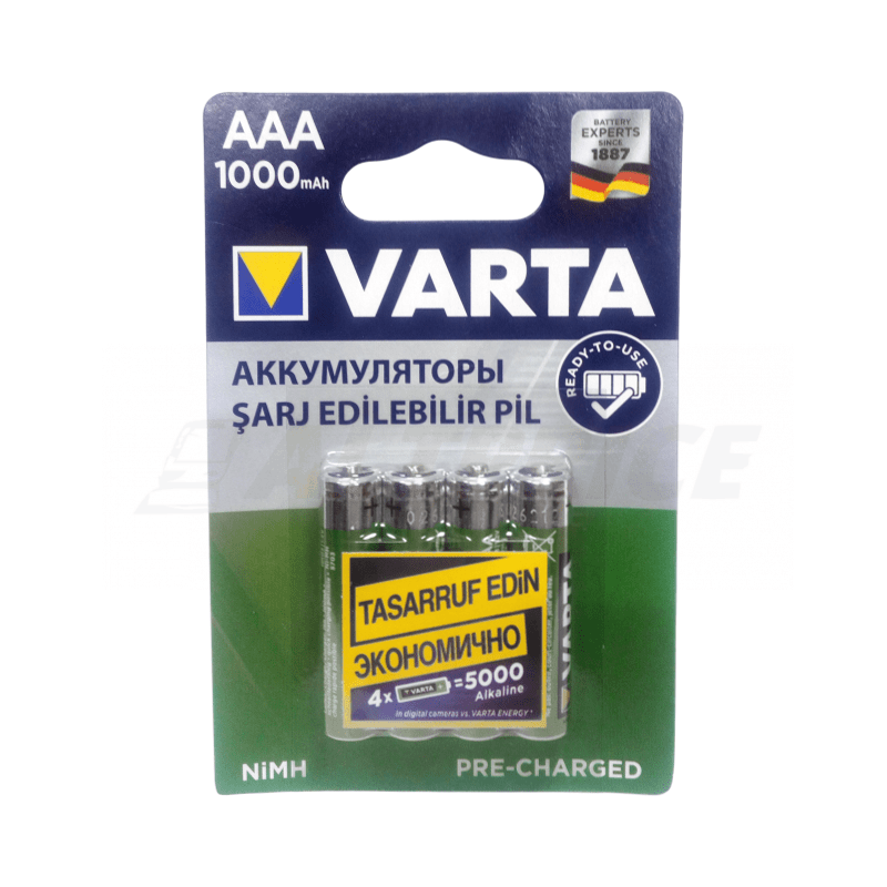 Аккумулятор VARTA AAA 1000 mAh