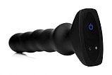 XR Brands Silicone Vibrating & Squirming Plug with Remote Control - Вибромассажер с функцией волн, 19.5х4.5 см, фото 3