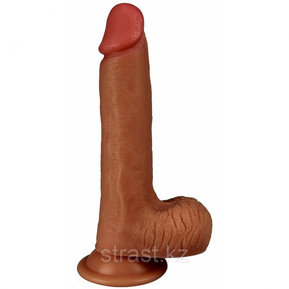 Фаллоимитатор реалистик на присоске LoveToy 8" Dual layered Liquid Silicone Nature Cock 20.5 см