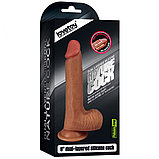 Фаллоимитатор реалистик на присоске LoveToy 8" Dual layered Liquid Silicone Nature Cock 20.5 см, фото 2