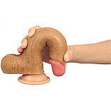 Фаллоимитатор реалистик на присоске LoveToy 8" Dual layered Liquid Silicone Nature Cock 20.5 см, фото 4