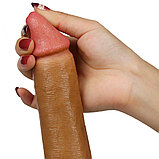 Фаллоимитатор реалистик на присоске LoveToy 8" Dual layered Liquid Silicone Nature Cock 20.5 см, фото 5
