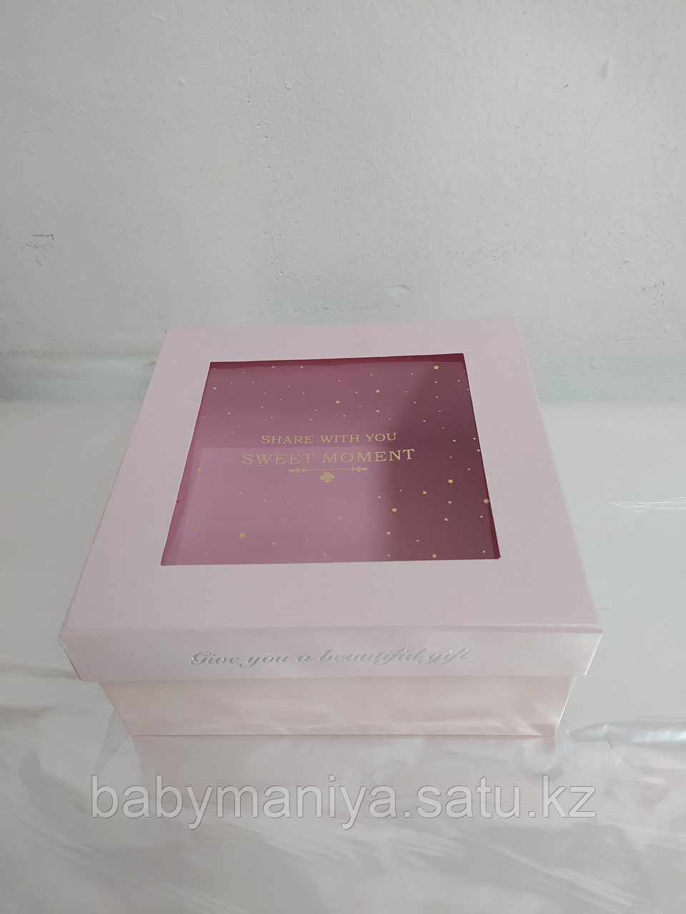 Подарочная коробка 20*20 см розовый - фото 2 - id-p87493979