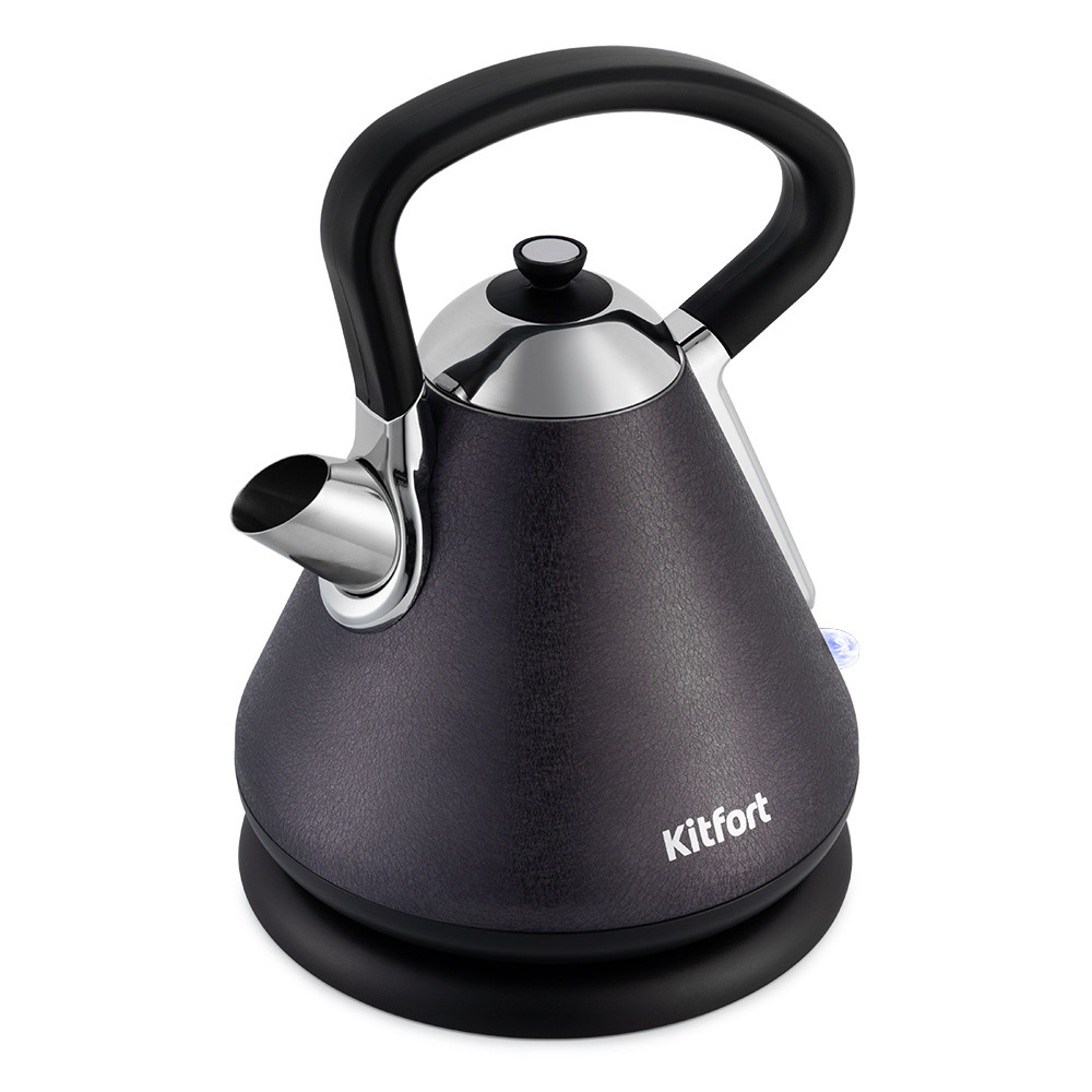 Чайник Kitfort КТ-697-1, черная кожа