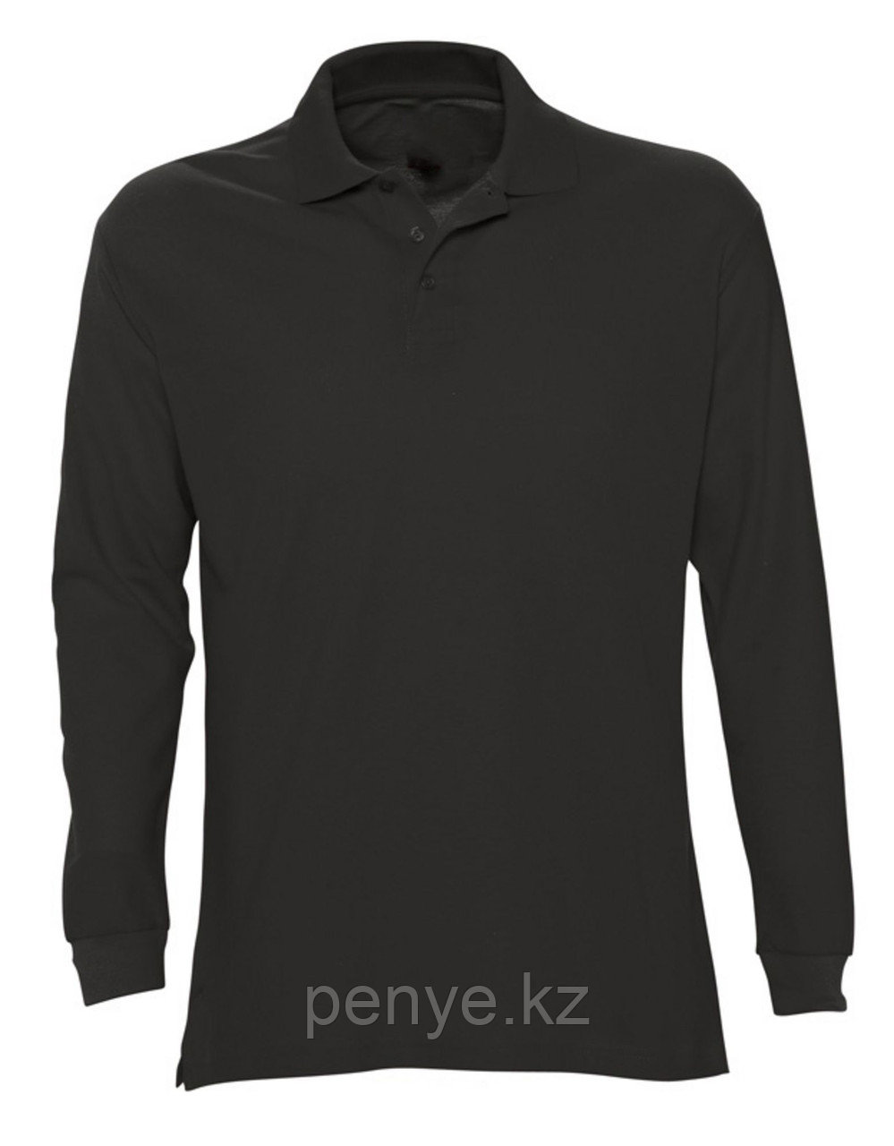 Рубашка (футболка) поло с длинным рукавом, черная Турция - фото 1 - id-p96967124