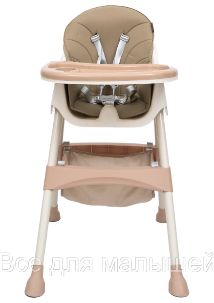 Стульчик для кормления 2 в 1 TOMIX «KEVIN»,(Beige), трансформация в детский стульчик