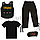 Костюм Спецназ детский футболка брюки бронежилет и берет черный, фото 2