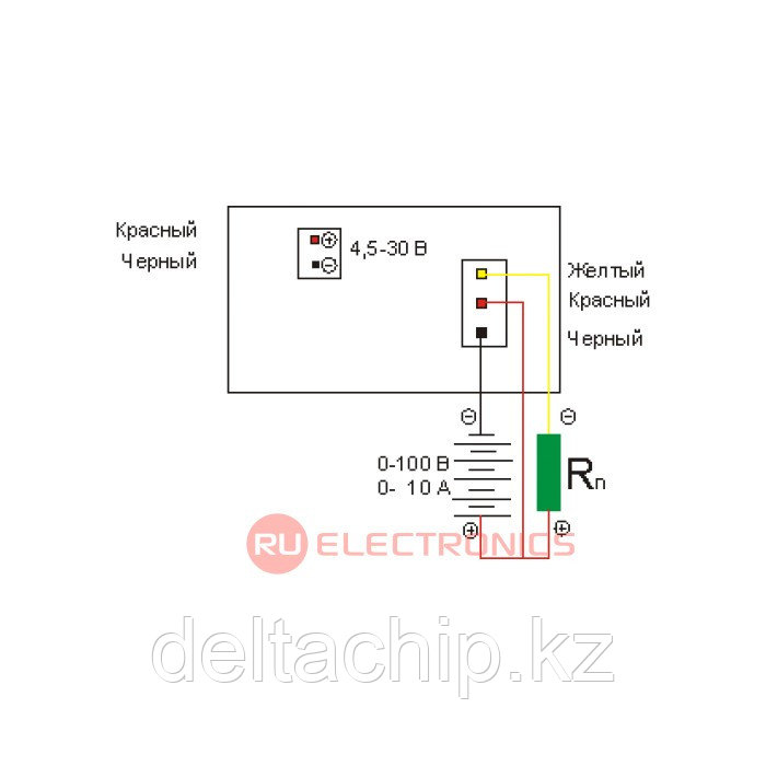 Цифровой LED вольт-амперметр однофазный RUICHI, 0-100 В, 0-10 A, подсветка красная - фото 2 - id-p96973518