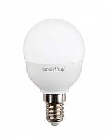 Светодиодная LED-лампа SmartBuy P45 (шарик) 5W (цоколь E14), нейтральный дневной свет 4000K, 220V (аналог ламп