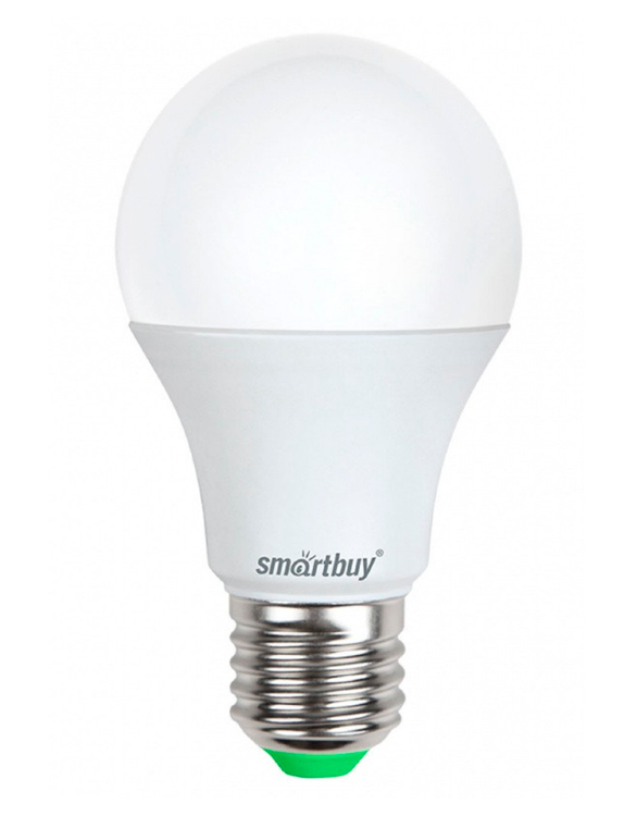 Светодиодная LED-лампа SmartBuy A60 7W (цоколь E27) теплый свет 3000K, 220V (аналог лампы 60W) - фото 1 - id-p96983706