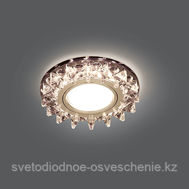 BL035, Светильник Gauss Backlight Кругл. черн. кристал/хром, GU5.3, LED 2700K, фото 1