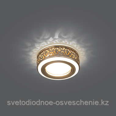 BL092, Светильник Gauss Backlight Кругл. золото/белый, GU5.3, 3W LED 3000K