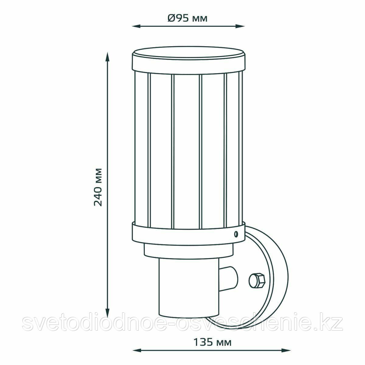 GD021 Светильник садово-парковый Gauss Vega на стену вверх 10.5*24*14,2 cm 50Hz 1*E27/79782/ - фото 2 - id-p96990328