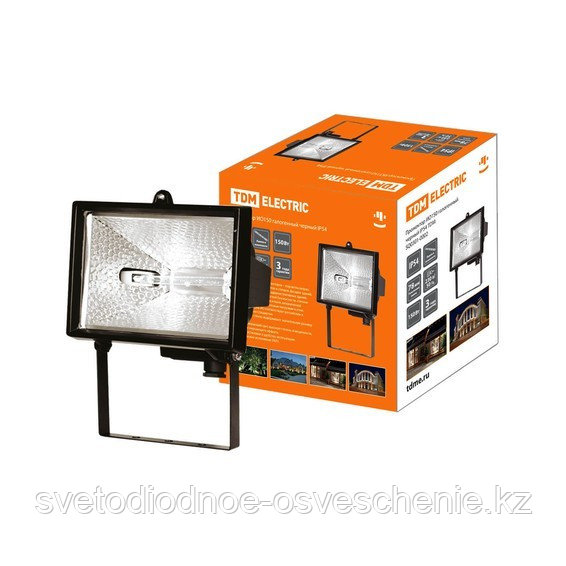 Прожектор ИО150 галогенный черный IP54 TDM  SQ0301-0002