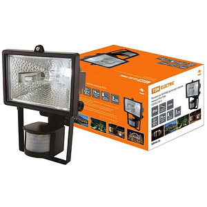 Прожектор ИО500Д (детектор) галоген. черный IP54 TDM  SQ0302-0012