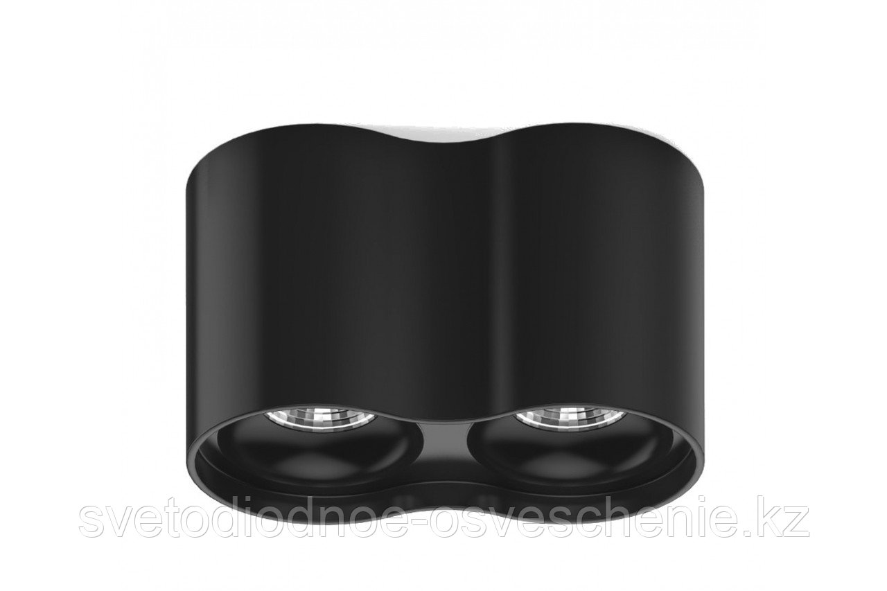 HD033 Светильник Gauss Overhead накл двойн цилиндр24W 1600Lm 3000K IP20 180*100mm черный/70963/