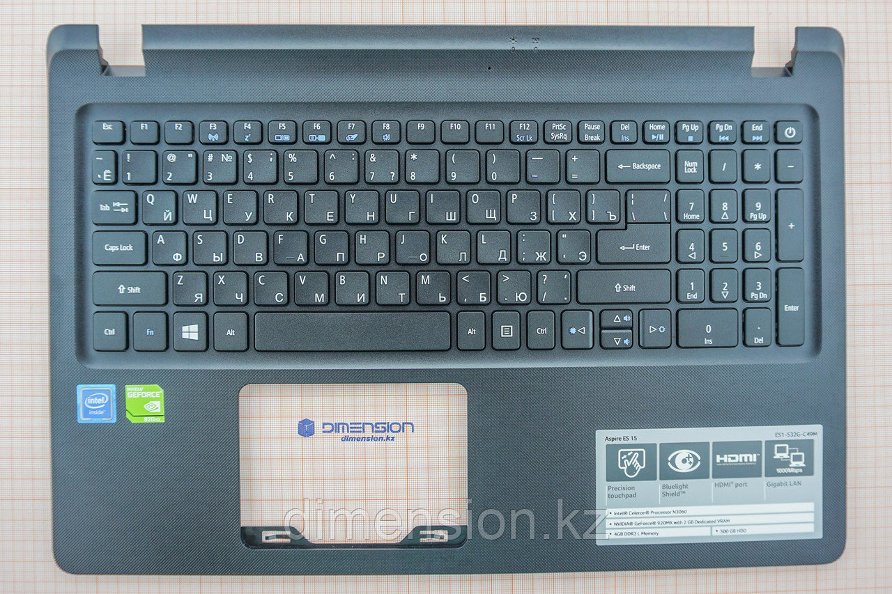 Клавиатура (С часть),  топкейс (топ панель) с клавиатурой для ACER Aspire ES1-533 ES1-532G-S49M