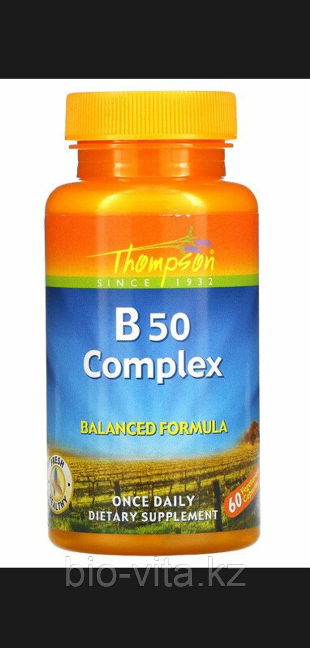 Комплекс витаминов группы В. B-50  60 капсул.  Thompson