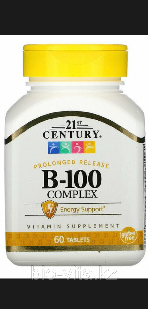 Витамины группы В. B-100, 60 капсул. 21 century